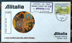 Envelope FDC 000 1973 Peru Italia Reforma Agraria Economia