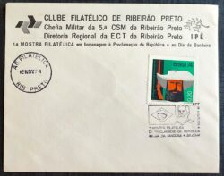 Envelope FDC 000 1974 Clube Filatelico de Ribeirao Preto Fernao Dias Coca Cola CBC e CPD SP 1