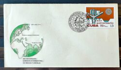 Envelope FDC 000 1975 Cuba Meio Ambiente Mapa