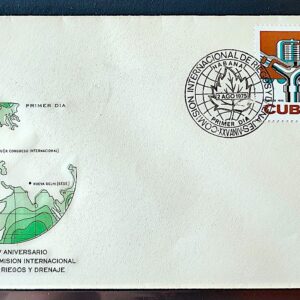 Envelope FDC 000 1975 Cuba Meio Ambiente Mapa
