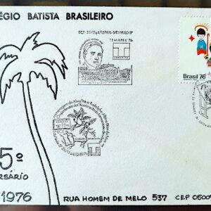 Envelope FDC 000 1976 Colegio Batista Natal CBC SP