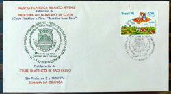 Envelope FDC 000 1976 Dia do Selo CBC Cotia SP