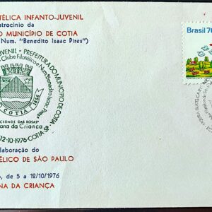 Envelope FDC 000 1976 Dia do Selo CBC Cotia SP