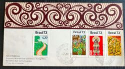 Envelope FDC 023 1973 Ministerio das Comunicacoes CPD SP