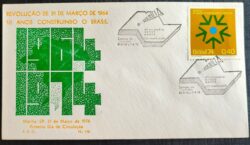 Envelope FDC 043 1974 Revolucao de 64 Construindo o Brasil CBC SP
