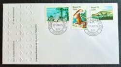Envelope FDC 069 1975 Preservacao Flora Fauna Jacare Ariranha CPD SP 1