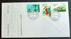 Envelope FDC 069 1975 Preservacao Flora Fauna Jacare Ariranha CPD SP 2