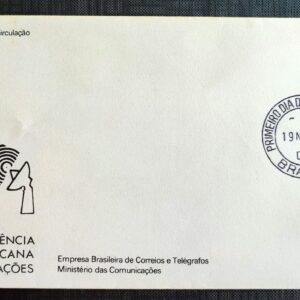 Envelope FDC 081 1975 Telecomunicacoes Mapa Comunicacao CPD BSB