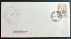 Envelope FDC 083 1975 Sesquicentario Dom Pedro II CPD BSB