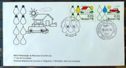 Envelope FDC 086 1976 Recursos Economicos Energia Carro CBC CPD SP