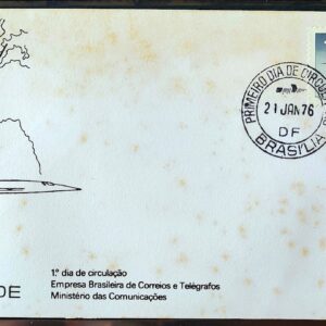Envelope FDC 087 1976 Concorde Aviao CPD BSB