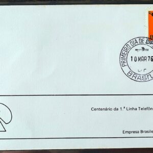 Envelope FDC 088 1976 Telefone Graham Bell Comunicacao CPD BSB
