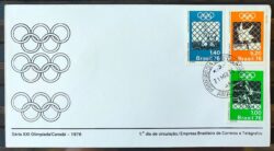 Envelope FDC 093 1976 Olimpiadas Vela Judo Basquete Canada CBC CPD AM