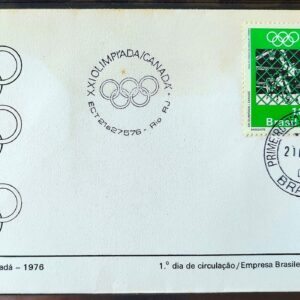 Envelope FDC 093 1976 Olimpiadas Vela Judo Basquete Canada CBC CPD BSB
