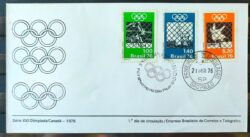 Envelope FDC 093 1976 Olimpiadas Vela Judo Basquete Canada CBC CPD SP