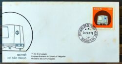 Envelope FDC 104 1976 Metro Trem CPD BSB