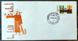 Envelope FDC 105 1976 Sao Francisco de Assis CPD BSB