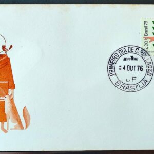 Envelope FDC 105 1976 Sao Francisco de Assis CPD BSB