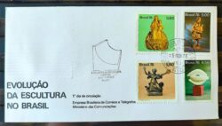 Envelope FDC 108 1976 Escultura no Brasil Arte CBC CPD RJ