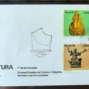 Envelope FDC 108 1976 Escultura no Brasil Arte CBC CPD RJ