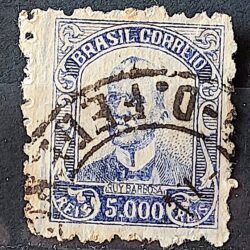 Selo Regular Cod RHM 240 Vovo Ruy Barbosa 5000 Reis Filigrana F 1924 Circulado 1