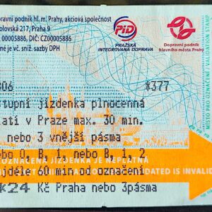 Ticket Metro Trem Praga Republica Tcheca 1