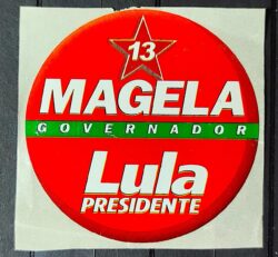 Adesivo Presidente Lula e Governador Magela Partido dos Trabalhadores 2003 1