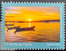 C 4038 Selo Por do Sol Nordeste Sergipe Aracaju Praia do Mosqueiro 2022