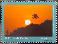 C 4048 Selo Por do Sol Nordeste Bahia Conde Barra do Itariri 2022