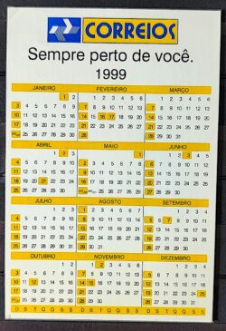 Calendario Correios 1999 Ensinando Uso do CEP