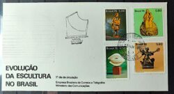 Envelope FDC 108 1976 Escultura no Brasil Arte CBC CPD SP