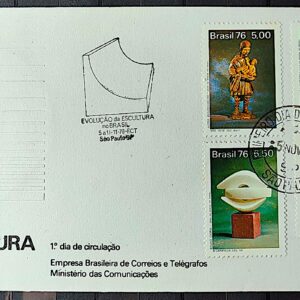 Envelope FDC 108 1976 Escultura no Brasil Arte CBC CPD SP