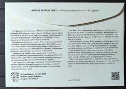 X 0136 Envelope FDC Xadrez Mao Quirguistao Kyrgyzstan 2020
