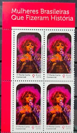 C 3833 Selo Mulheres Brasileiras Elza Soares Musica 2019 Quadra Vinheta Texto