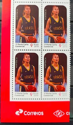 C 3834 Selo Mulheres Brasileiras Hortencia Basquete Esporte 2019 Quadra Vinheta Correios