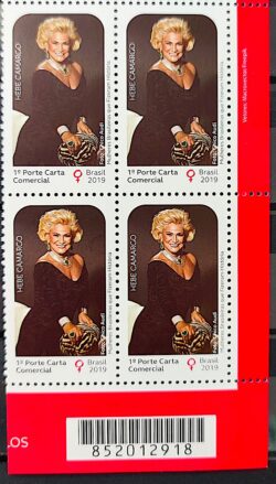 C 3846 Selo Mulheres Brasileiras Que Fizeram Historia Hebe Camargo Mulher 2019 Quadra Codigo de Barras