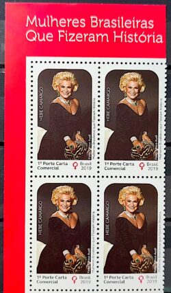 C 3846 Selo Mulheres Brasileiras Que Fizeram Historia Hebe Camargo Mulher 2019 Quadra Vinheta Texto