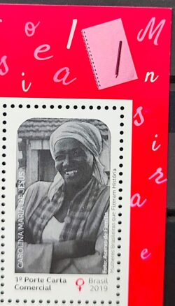 C 3851 Selo Mulheres Brasileias Historia Carolina Maria de Jesus 2019 Vinheta Livro