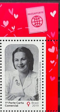 C 3878 Selo Mulheres Historia Aracy Guimaraes Rosa 2019 Vinheta Passaporte