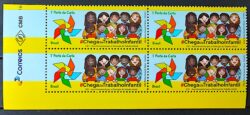 C 3983 Selo Chega de Trabalho Infantil Crianca 2021 Gomado Quadra Vinheta Correios