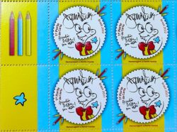 C 4053 Selo Daniel Azulay Educacao Infantil 2022 Quadra Vinheta Lat Esq 2