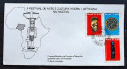Envelope FDC 112 1977 Cultura Negra Africana Nigeria CPD AM