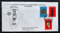 Envelope FDC 112 1977 Cultura Negra Africana Nigeria CPD Brasilia