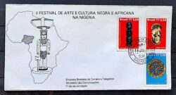 Envelope FDC 112 1977 Cultura Negra Africana Nigeria CPD SP
