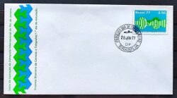 Envelope FDC 113 1977 Aeroporto do Rio de Janeiro Aviacao Aviao CPD Brasilia