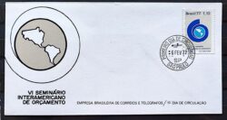 Envelope FDC 114 1977 Seminario de Orcamento Mapa CPD SP