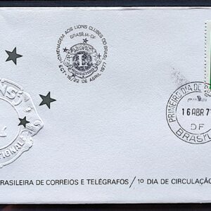 Envelope FDC 116 1977 Lions Clube CBC e CPD Brasilia 1