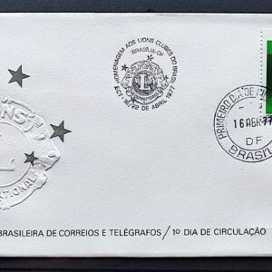 Envelope FDC 116 1977 Lions Clube CBC e CPD Brasilia 2