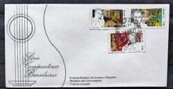 Envelope FDC 117 1977 Compositores Brasileiros Villa Lobos Chiquinha Gonzaga Noel Rosa CPD Noroeste 3