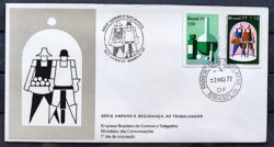 Envelope FDC 118 1977 Amparo e Seguranca CBC e CPD Brasilia